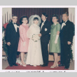 Glenn Isoshima and Karlyne Omoto's wedding picture with parents (ddr-densho-477-426)