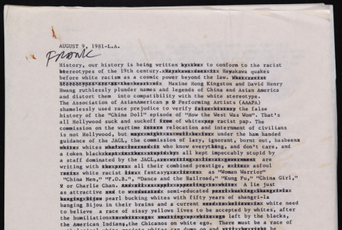 Letter to Frank Abe from Frank Chin (ddr-densho-122-201)
