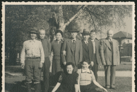 Mr. & Mrs. Tanaka's Farewell at Oakland (ddr-densho-378-1022)
