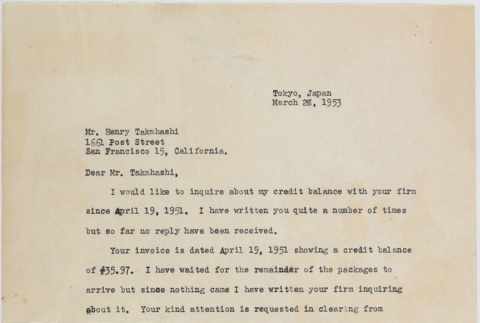Letter from Masayuki Nakao to Henri Takahashi (ddr-densho-424-754)