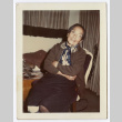Smiling woman in a chair (ddr-densho-433-568)