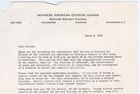 Letter from Alex Kimura with attached meeting notes (ddr-densho-523-761)