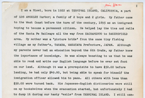 Minoru (Min) Hara autobiography (ddr-densho-1007-921)