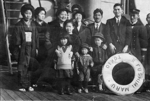 Kubota family on the ship 