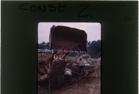 Men working on rock garden construction (ddr-densho-377-907)