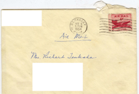 Letter to Yuri Tsukada from Wak Domoto (ddr-densho-356-594)