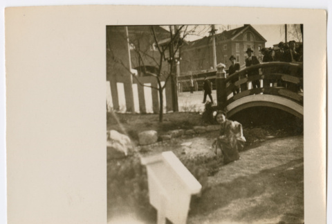 Woman in kimono near bridge (ddr-densho-377-2264)