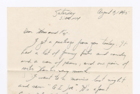 Letter from Tadashi Ishida to Mr. & Mrs. Y Ishida (ddr-densho-535-230)