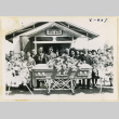 Mourners outside the Gila River Buddhist Church (ddr-densho-37-1878)