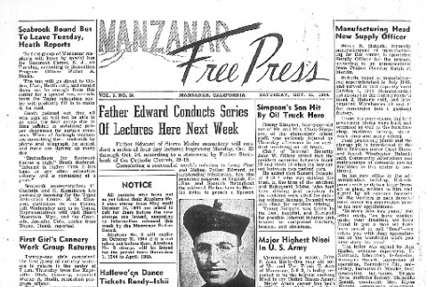 Manzanar Free Press Vol. 6 No. 34 (October 21, 1944) (ddr-densho-125-282)