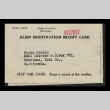Alien registration receipt card, Form AR-3, Misao Nakano (ddr-csujad-55-178)