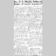 Rev. U. G. Murphy Aiding in Return of Loyal Japanese (September 12, 1945) (ddr-densho-56-1141)