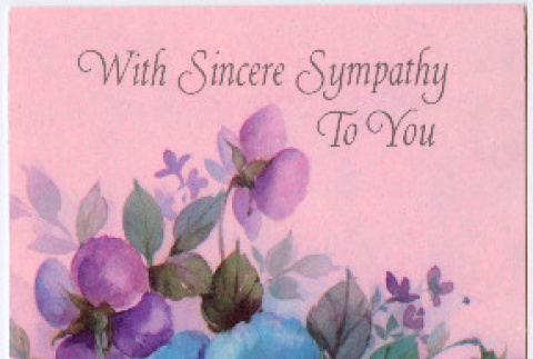 Sympathy card from Mildred to Mary Mon Toy (ddr-densho-488-51)